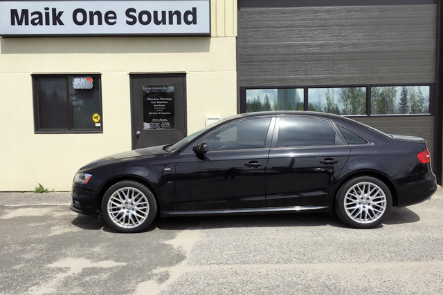 2015 Audi A4 with professional window tint in North Bay